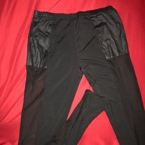 Black mesh leggings